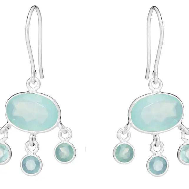 Jellyfish Baby Chalcedony Earrings