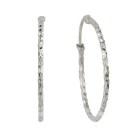 Jodhpur Hammered Hoop Silver Earrings