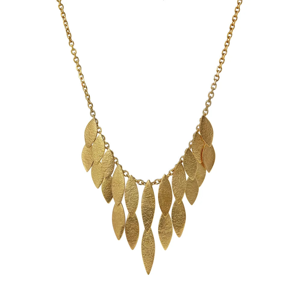 Icarus Large Waterfall Necklace Gold Vermeil