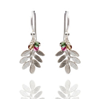 Silver Leaf Drop Earrings