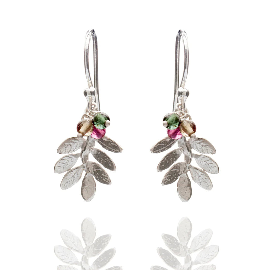 Silver Leaf Drop Earrings