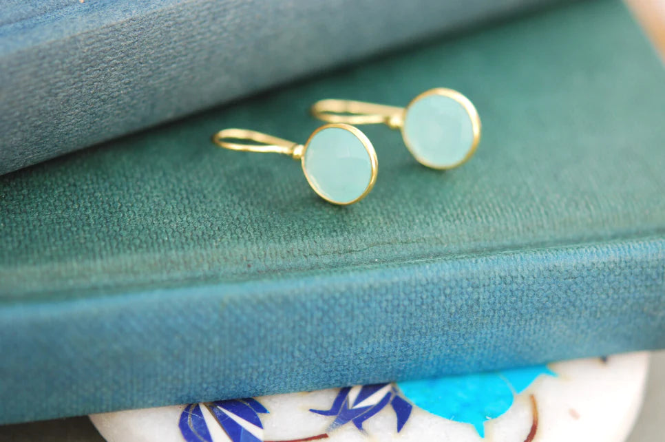 Lollipop Chalcedony Drop Earrings