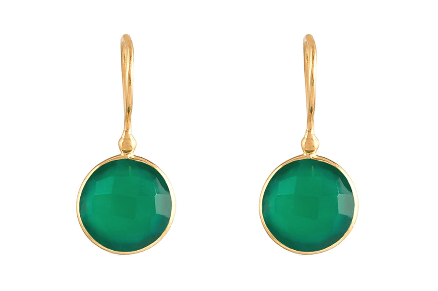 Lollipop Green Onyx Earrings