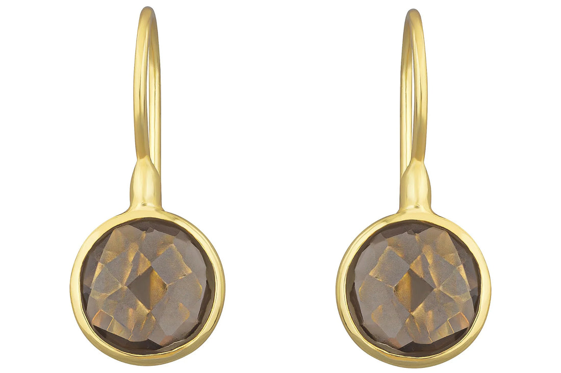 Lollipop Smoky Quartz Drop Earrings