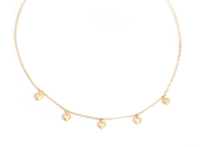 9ct Yellow Gold Love Charm Necklace