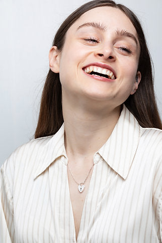 Silver Lovers Lock Necklace