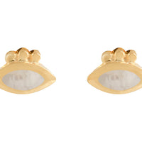 Nazar Pearl Stud Earrings