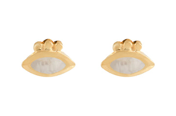 Nazar Pearl Stud Earrings
