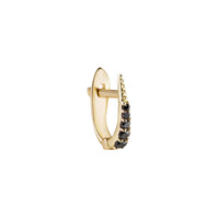 9ct Yellow Gold Short Skinny Point Huggie Diamond