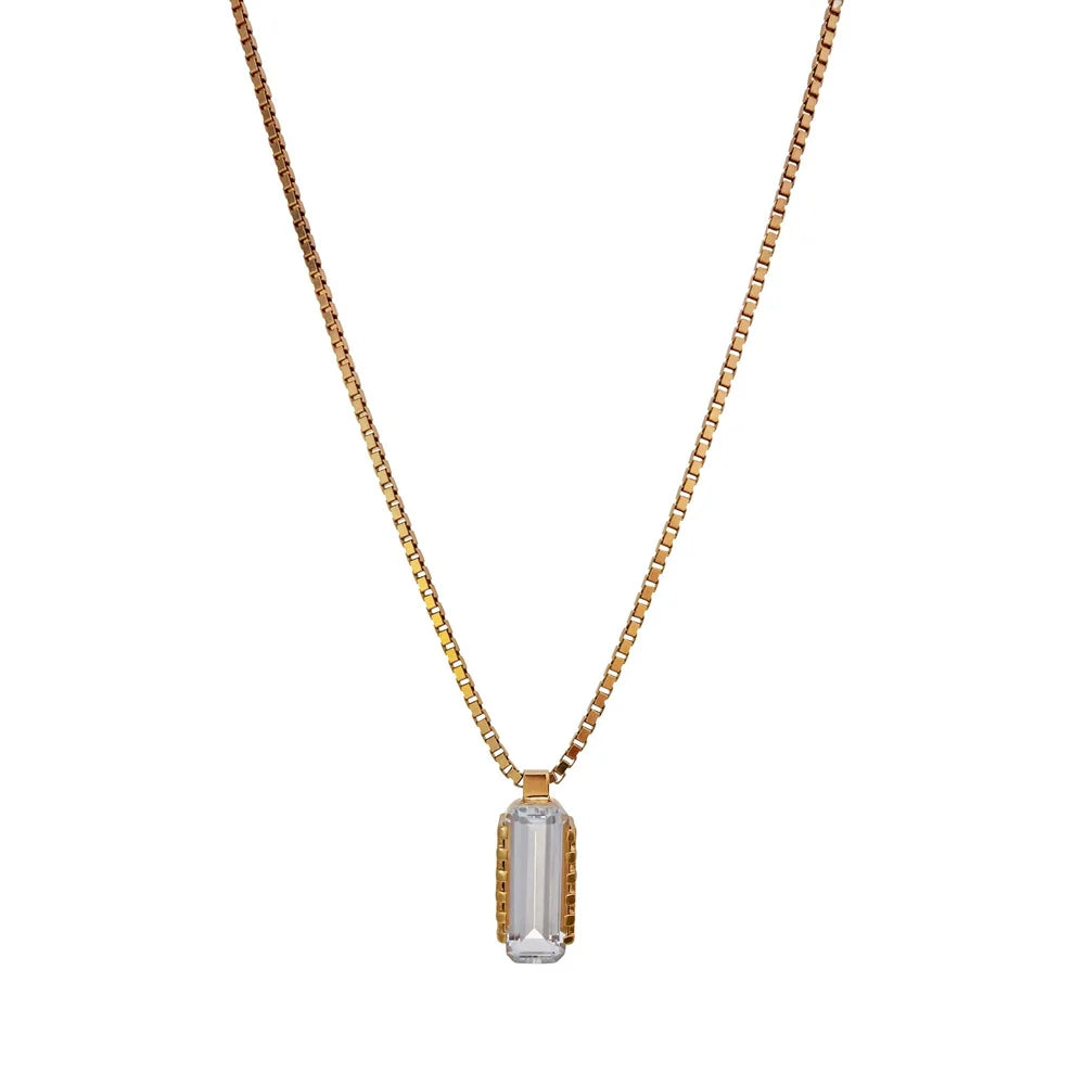 Metropolis Quartz Pendant Gold Vermeil