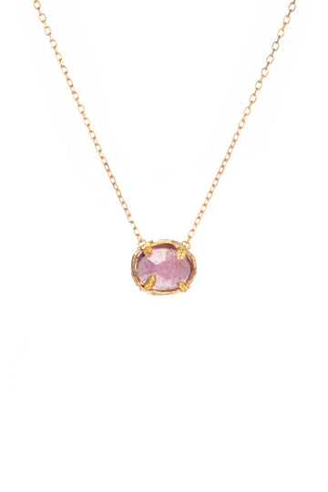 Gold Vermeil Ruby Botanical Nest Necklace