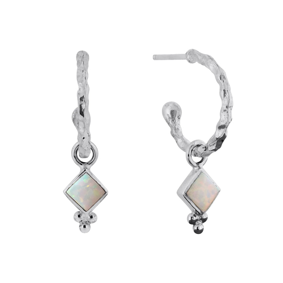 Divinity Princess Opal Hoop Earrings