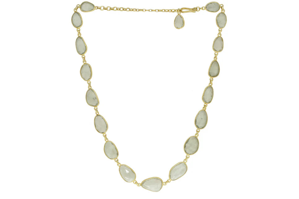 Pebble Green Amethyst Necklace