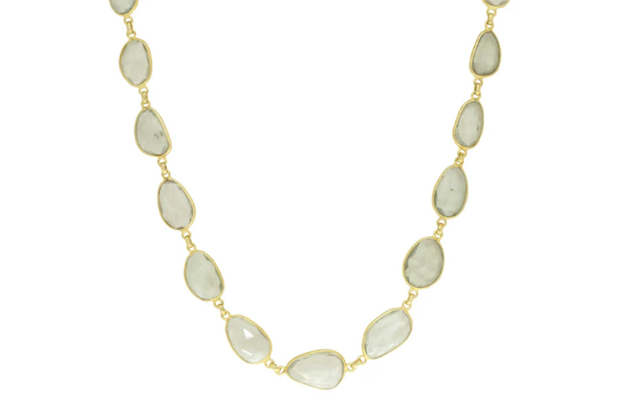 Pebble Green Amethyst Necklace