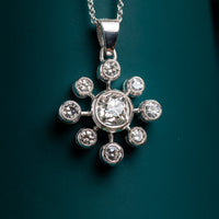 Old cut diamond pendant