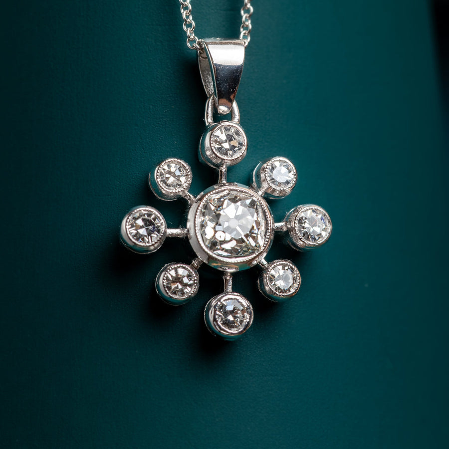 Old cut diamond pendant