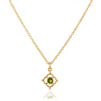 Peridot Arabesque Pendant Necklace