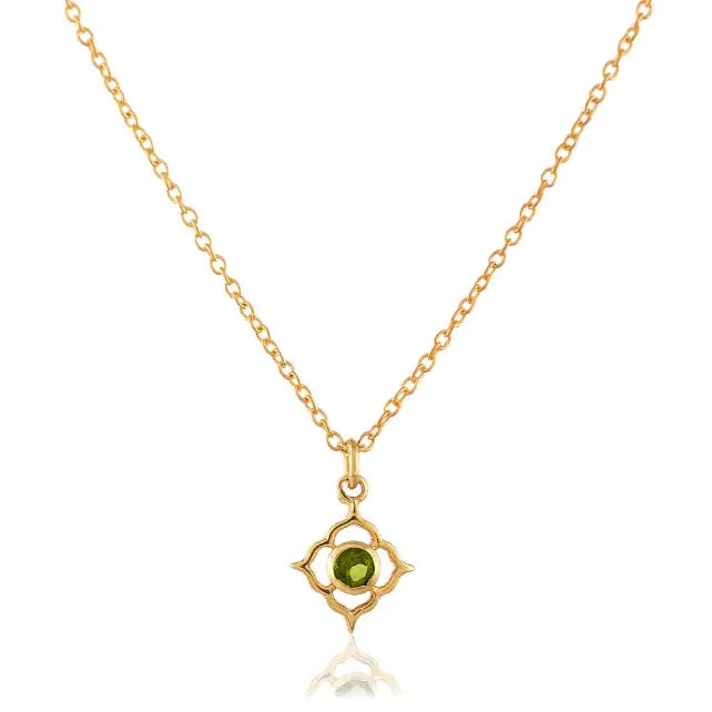 Peridot Arabesque Pendant Necklace