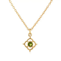 Peridot Arabesque Pendant Necklace