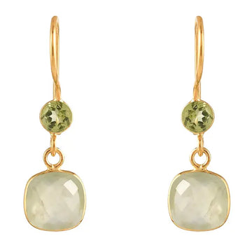 Marie Peridot & Prehnite Earrings