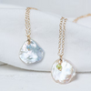 Peridot and Petal Keshi Pearl Necklace