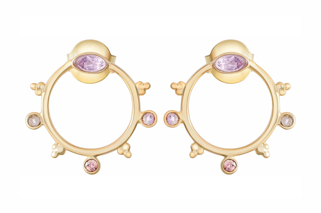 Petra Amethyst Stud Earrings