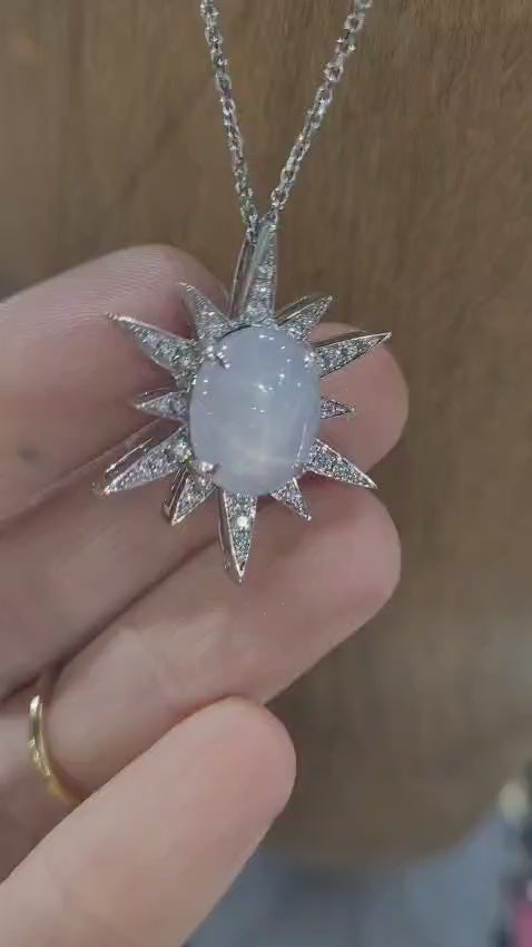 18ct Star Sapphire Pendant with Chain