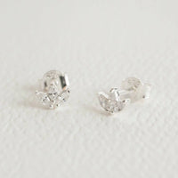 Sparkly Marquise Fan Stud