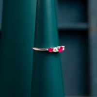 Ruby and Diamond five stone ring