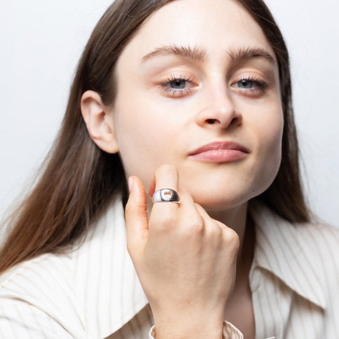 Silver Sacred Heart Ring