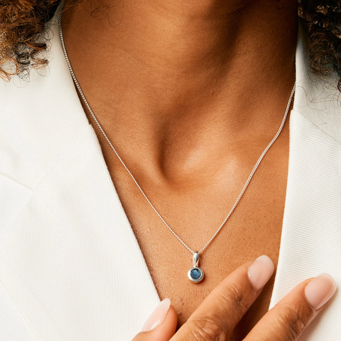 Sapphire Charm Necklace