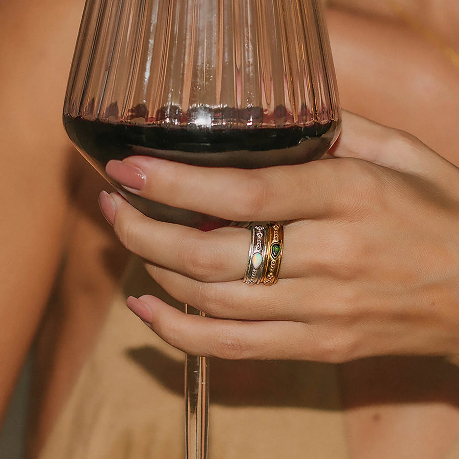 Saraswati Opal Spinning Ring