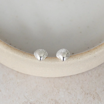 Sterling Silver Cornish Shell Studs