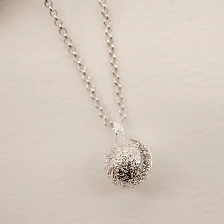 Silver Moon Charm Necklace