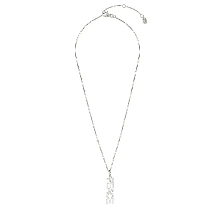 Silver Peace Rocks Necklace