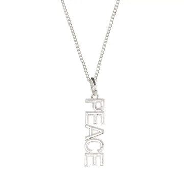 Silver Peace Rocks Necklace