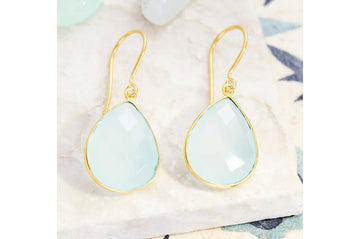 Sita Chalcedony Pear-Shape Earrings