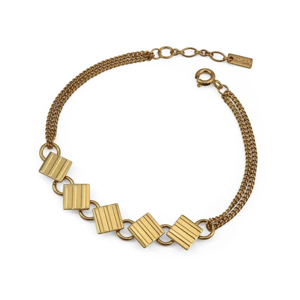 Metropolis Skinny Chainmaille Bracelet Gold Vermeil