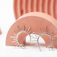 Silver Solis Hoop Earrings