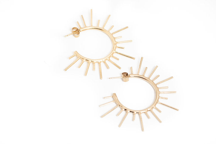 Gold Vermeil Solis Hoops