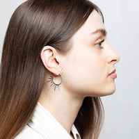 Silver Solis Hoop Earrings