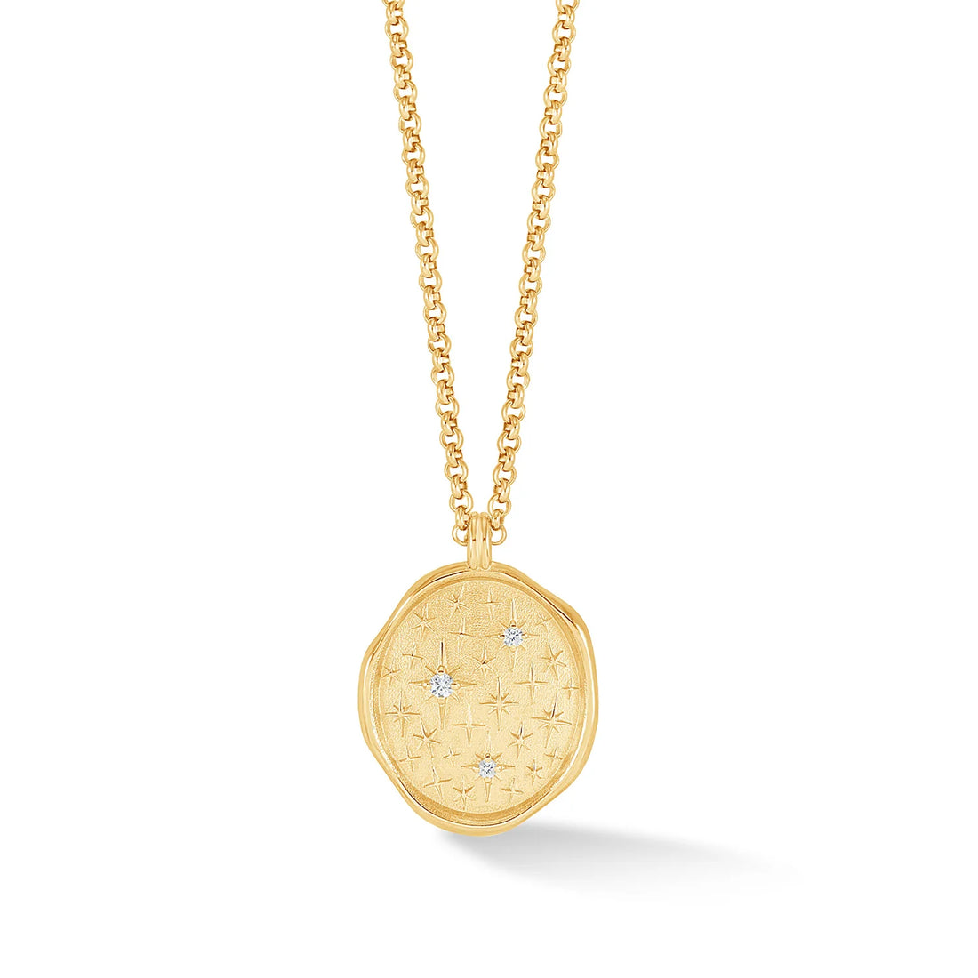 Starry Sky Talisman Necklace Gold Vermeil