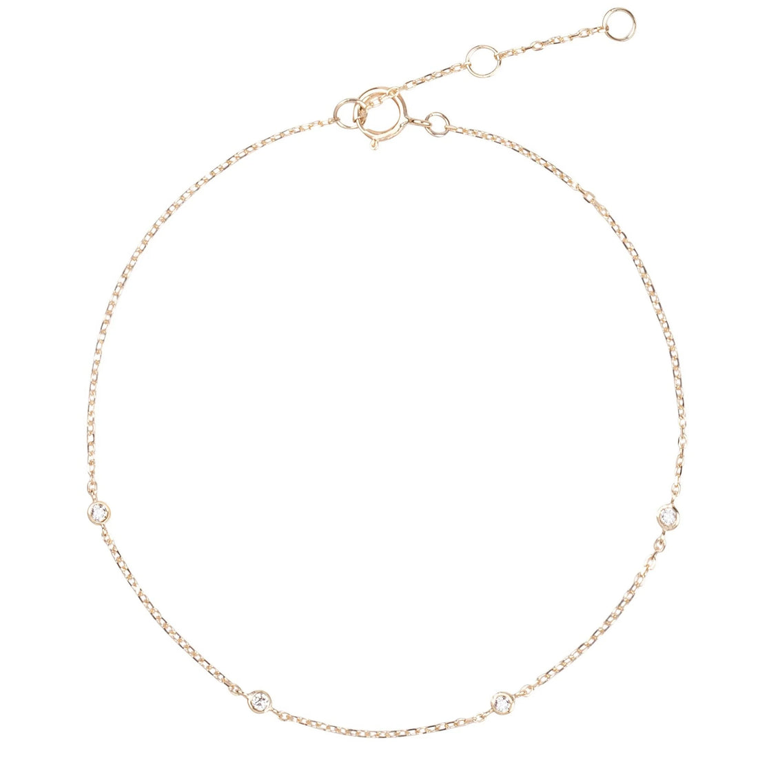 9ct Diamond Station Bracelet