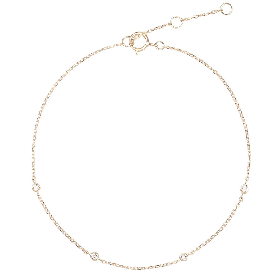 9ct Diamond Station Bracelet