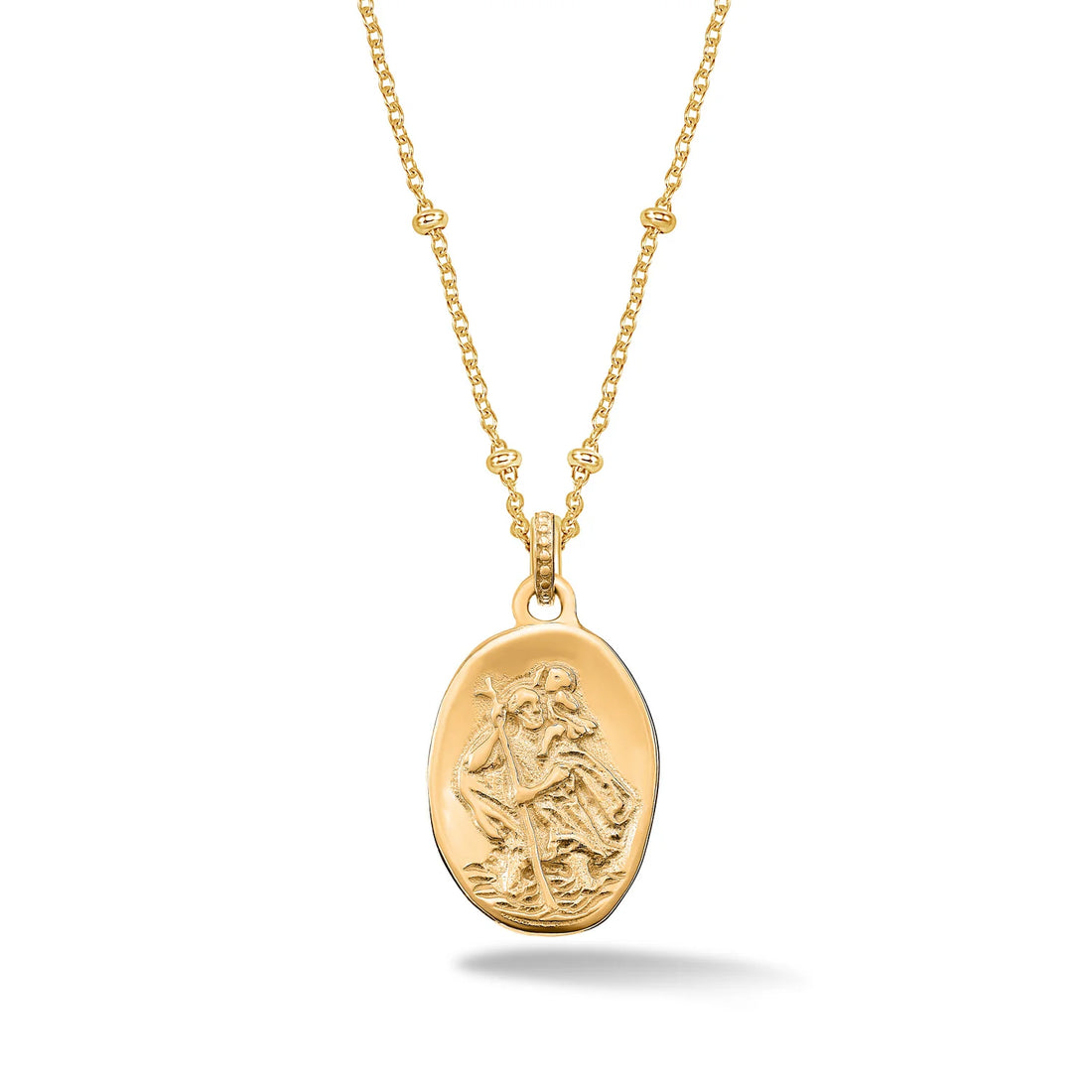 Gold Vermeil St Christopher Necklace
