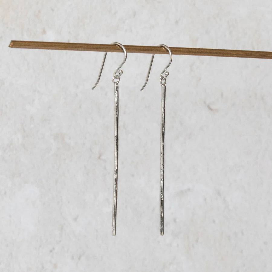 Silver Stick Earrings