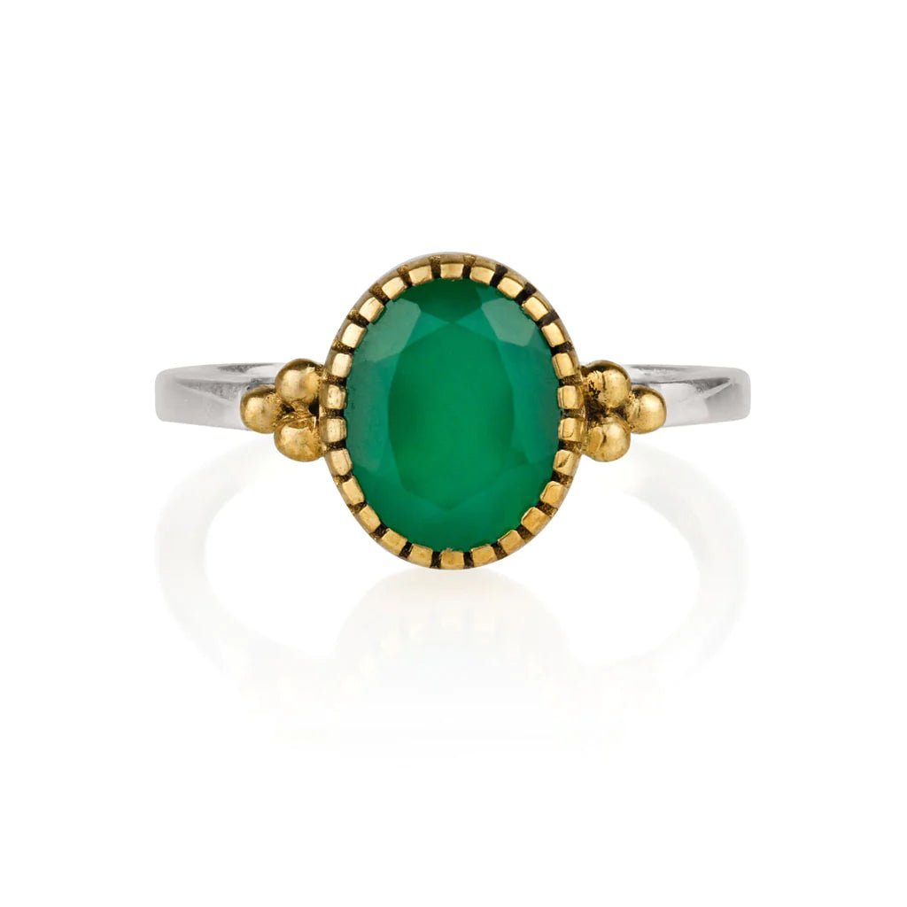 Sundar Green Onyx Ring