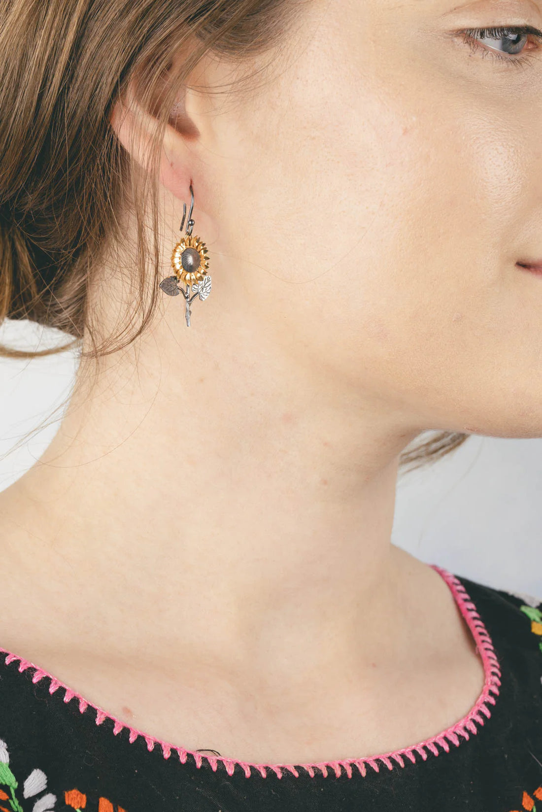 Sunflower Drop Earrings