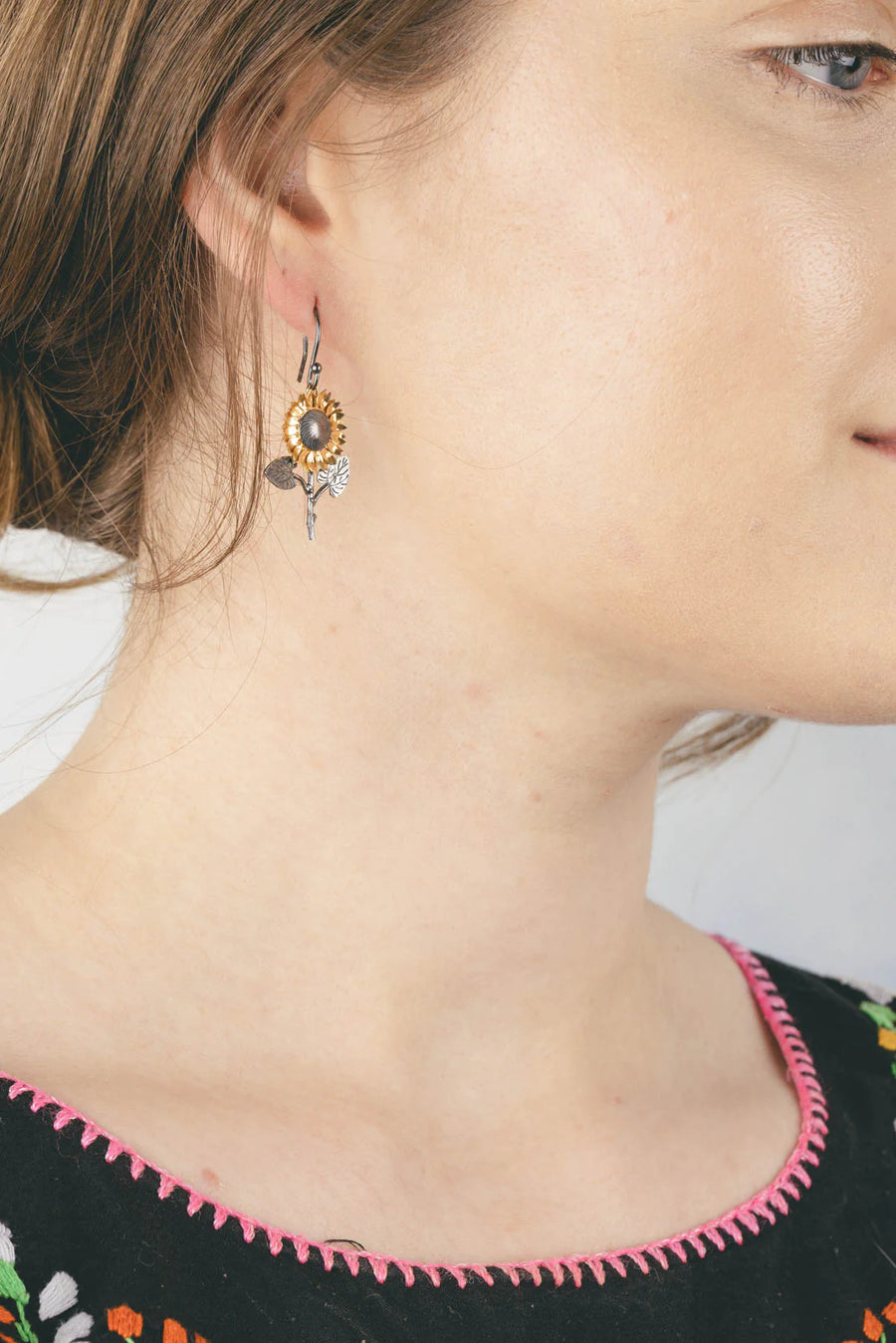 Sunflower Drop Earrings