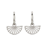 Silver Surya Huggie Hoops